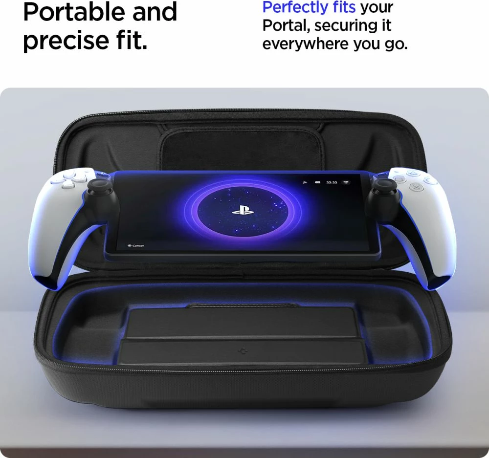 Ovitek za Sony PlayStation Portal Spigen Rugged Armor Pro, črn