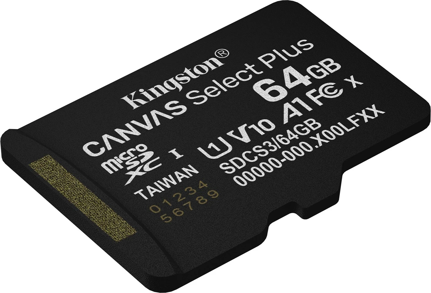 Kartica za pomnilnik Kingston Canvas Select Plus Gen3, 64GB, microSDXC, črna