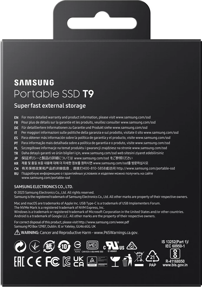 Prenosen SSD 1 TB Samsung MU-PG1T0B, USB Type-C 3.2 Gen 2, črn