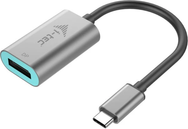 Adapter USB-C na DisplayPort, 4K 60 Hz, kovinski, sivo/azurno i-tec C31METALDP60HZ
