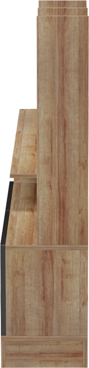 TV omarica, hrast in črni marmor, 170x25x100 cm Seruno