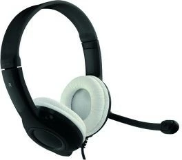Slušalke z mikrofonom, USB, črno/bele Media-Tech EPSILION MT3573