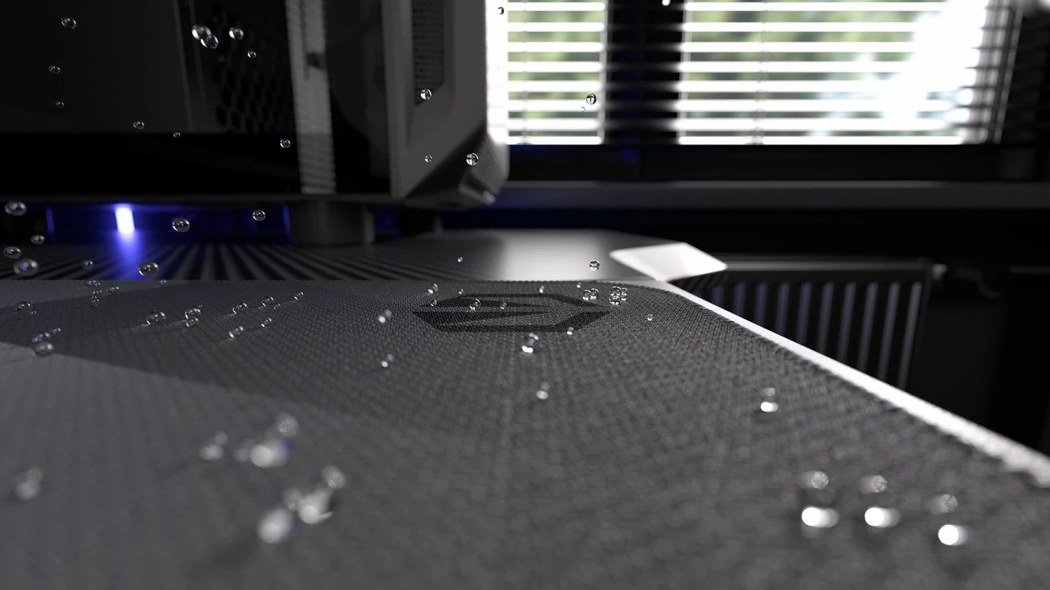 Mauspad za igralce Crystal Black XL Endorfy, bel in črn