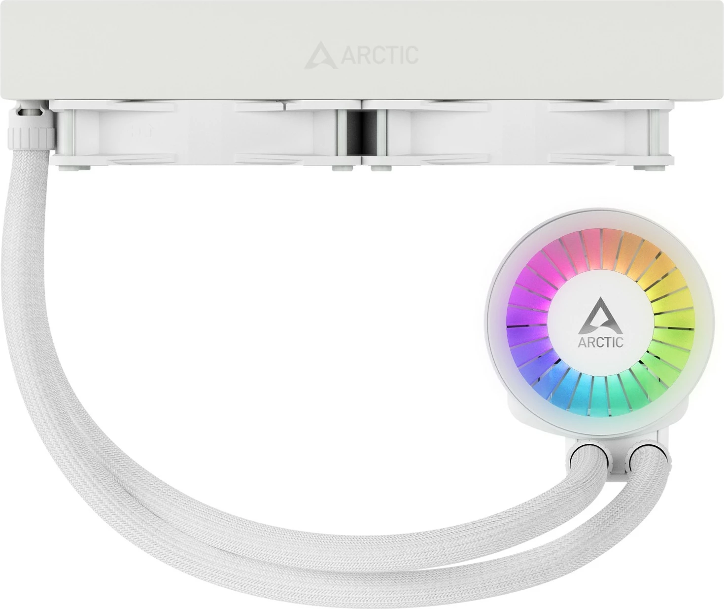 Vodna hladilna enota za CPU ARCTIC Liquid Freezer III 240 A-RGB, 12 cm, 48,82 CFM, bela