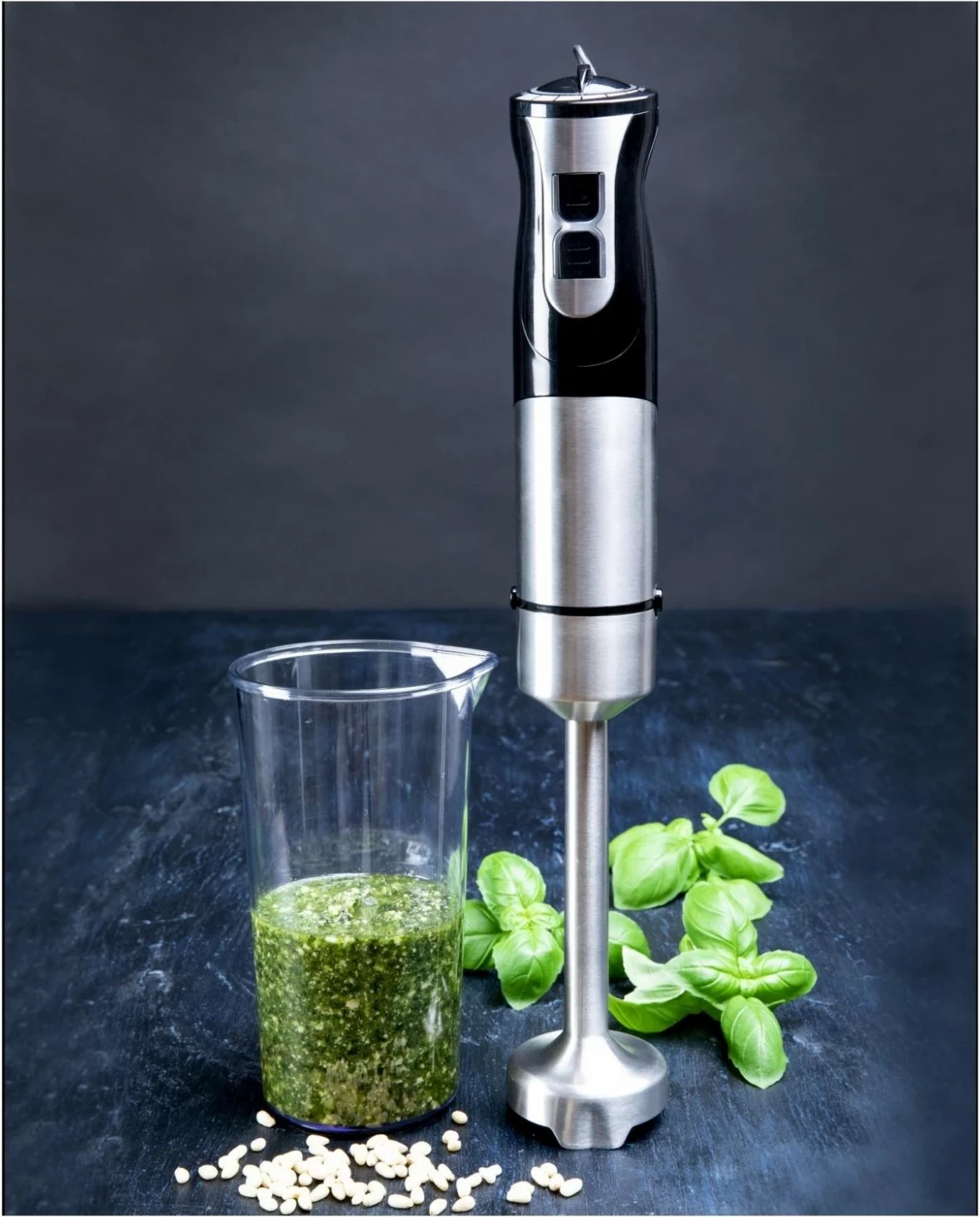 Ročni mešalnik Gastronoma 18210001, 1000 W, 0,5 l, srebrno/črn