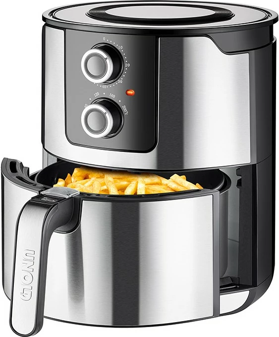 Friteza na vroči zrak, UNOLD 58655, 5 L, 1 kg, 80–200 °C, črna
