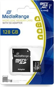 Kartica pomnilnika 128 GB MicroSDXC Class 10 UHS-I, črna — MediaRange MR945