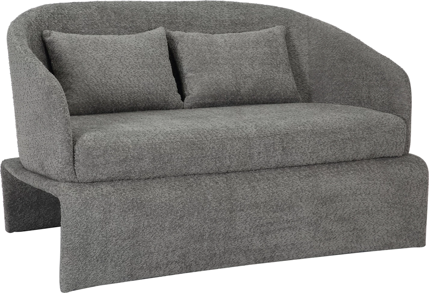 Dvosedna sedežna garnitura BEVY2 FH9678.01 iz sive tkanine in kovinskega okvirja 128x72x74H cm