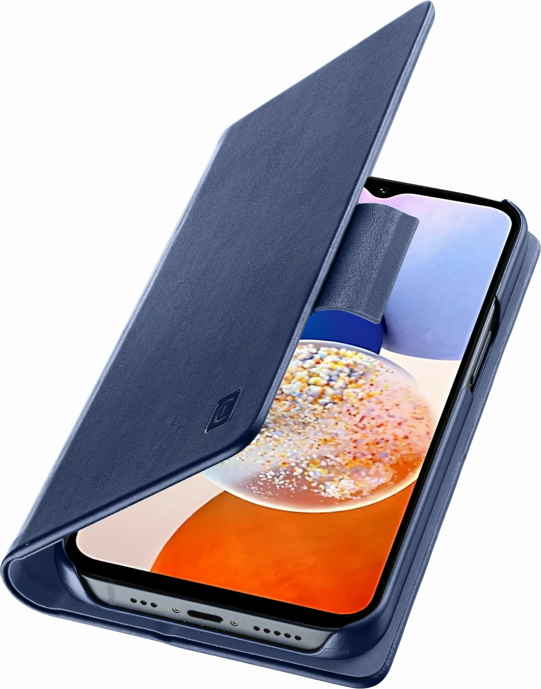 Folio ovitek za Samsung Galaxy A15, 6,5", iz žameta, moder - Cellular Line