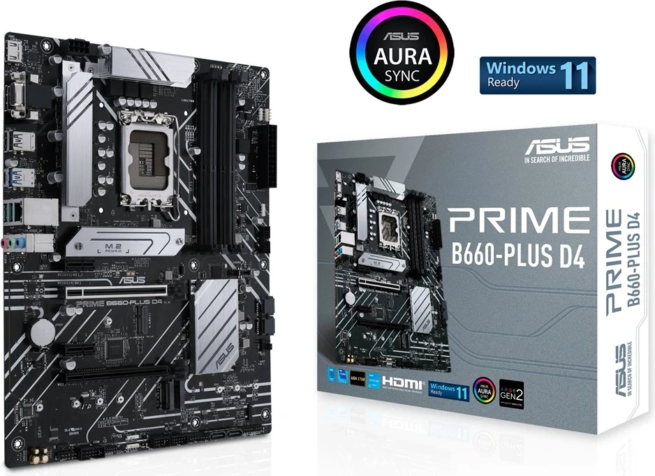 Plošča za matično ploščo ASUS PRIME B660-PLUS D4, Intel B660