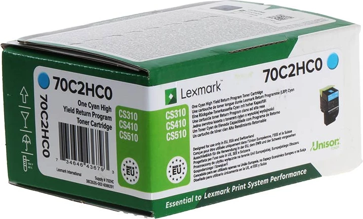 Toner kartuša visok izkoristek 3000 strani (XL), cyan — Lexmark 70C2HC0 (702HC)