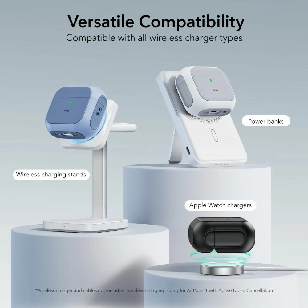 Ovitek za AirPods 4, MagSafe, črn — ESR Orbit HaloLock