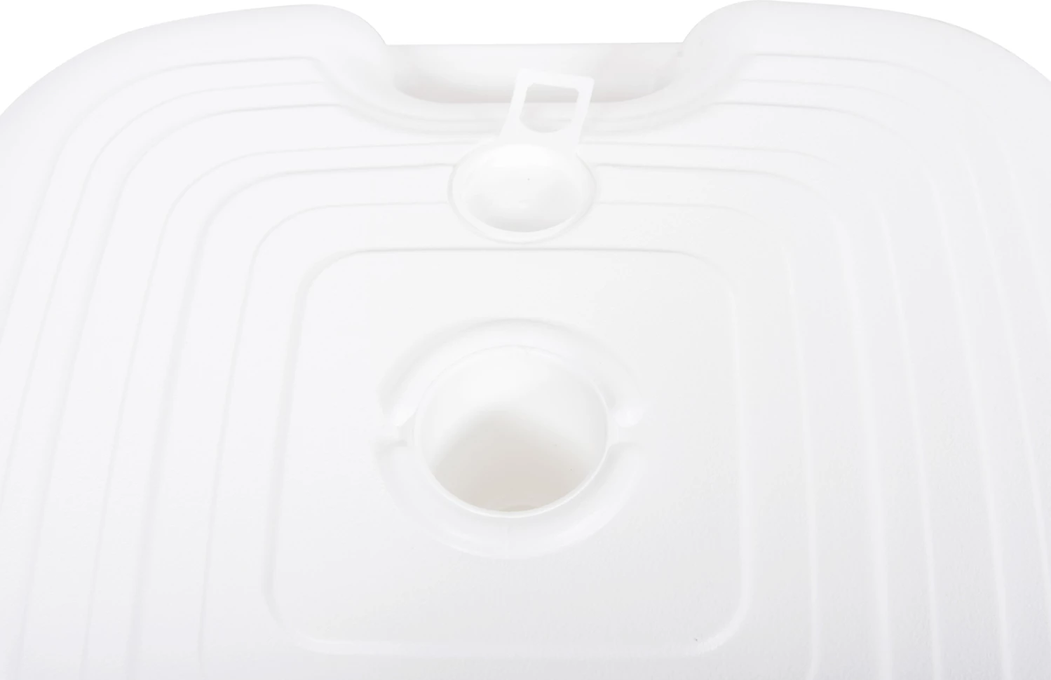 Plastično stojalo za dežnik z ročajem SOLBAS FH6112.01 bele barve - za drog 20/38mm 45x11Hcm