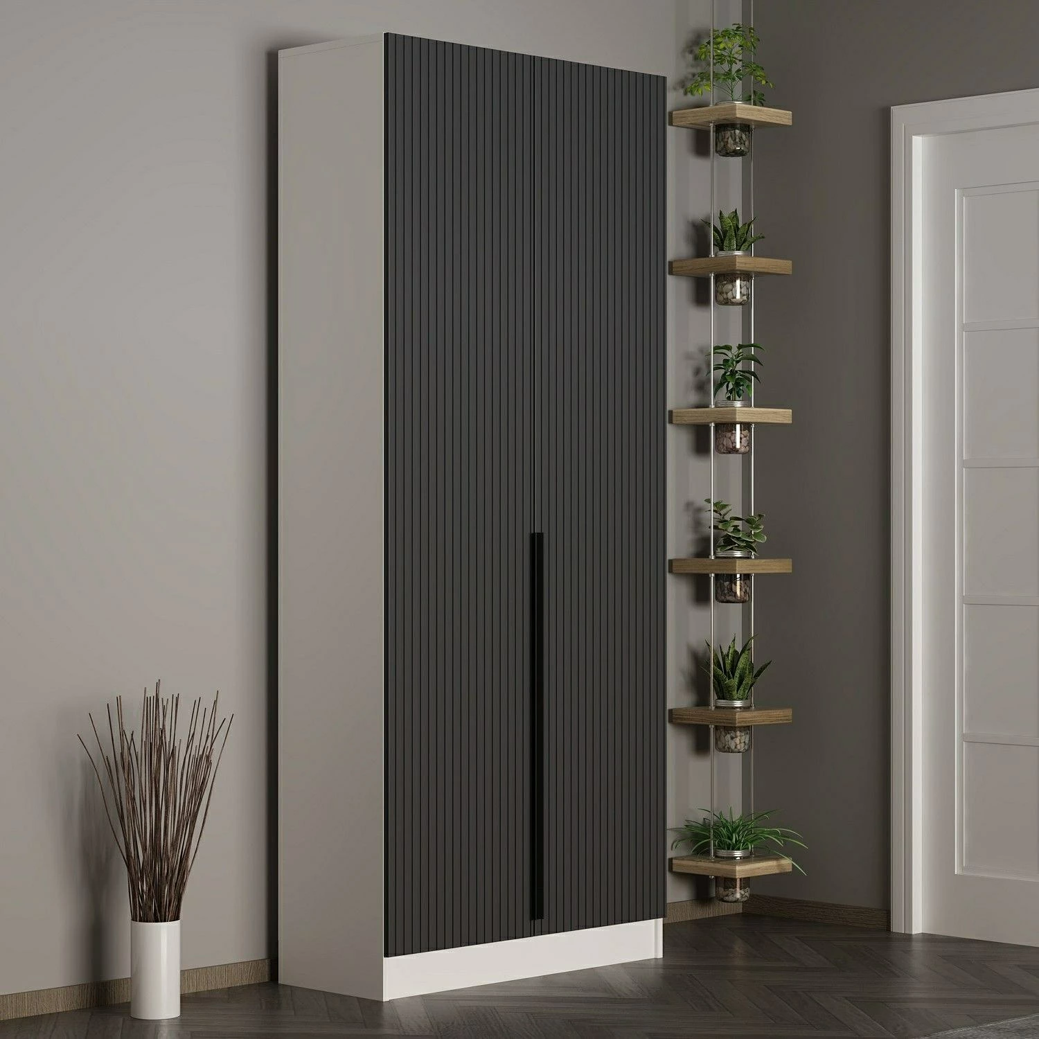 Stojalo za hodnik, antracit, Skye Decor Noah - 8264