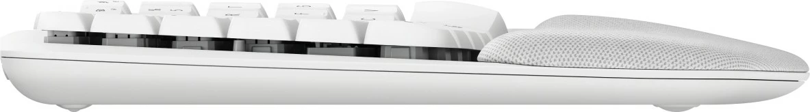 Ergonomska brezžična polno velika tipkovnica za Mac Logitech Wave Keys, Bluetooth, membranska, QWERTZ, bela