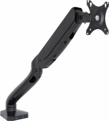 Namizni nosilec za monitor 10–32", do 9 kg, 2x USB 3.0, ART RAMM L-17GD, črn