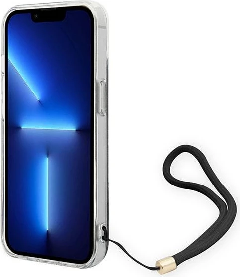 Zaščitni ovitek za iPhone 14 Plus 6.7", Guess GUOHCP14MH4STK, črn, 4G Print Strap