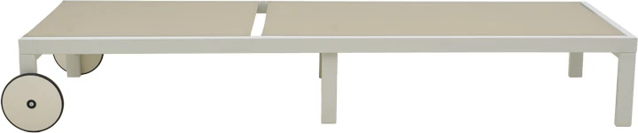 Ležalnik, aluminij bel, tekstilena bež, Mailo, 71x206x30 cm