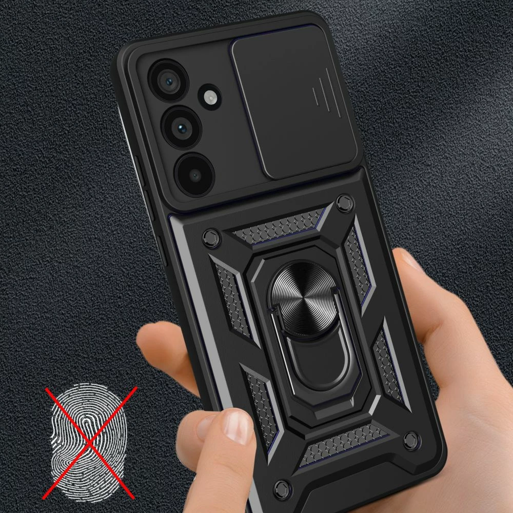 Ovitek za telefon Tech-Protect CamShield Pro za Samsung Galaxy M55 5G, črn