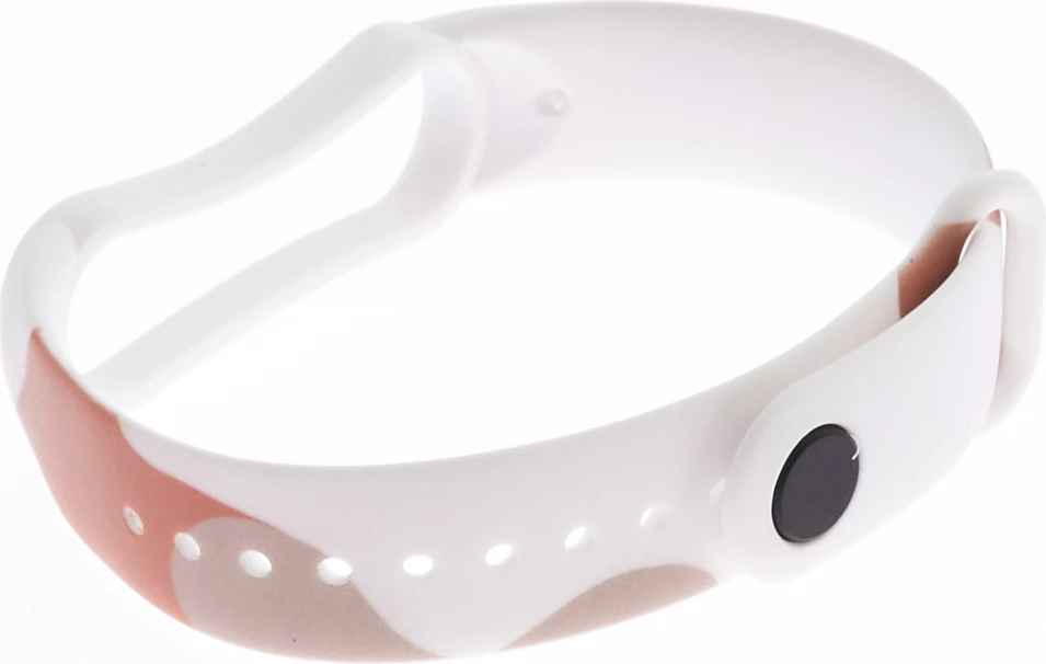 Silikonski trak kamuflaža Hurtel Moro za Xiaomi Mi Band 3/4, bela/bež/oranžna