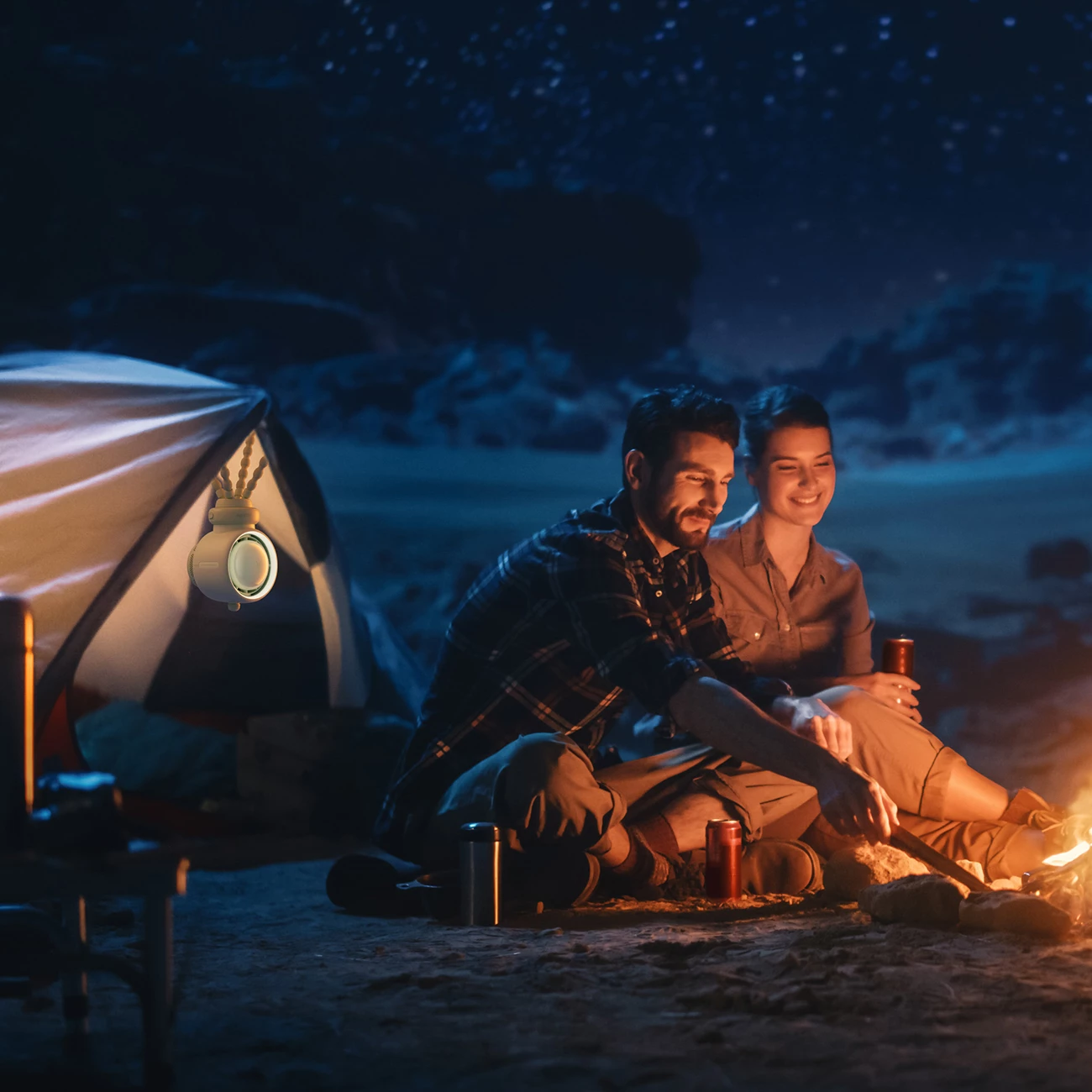 Prenosni ventilator z upogljivo nogo 5000mAh, filter zraka, USB-C, zelen — Jisulife Life2S