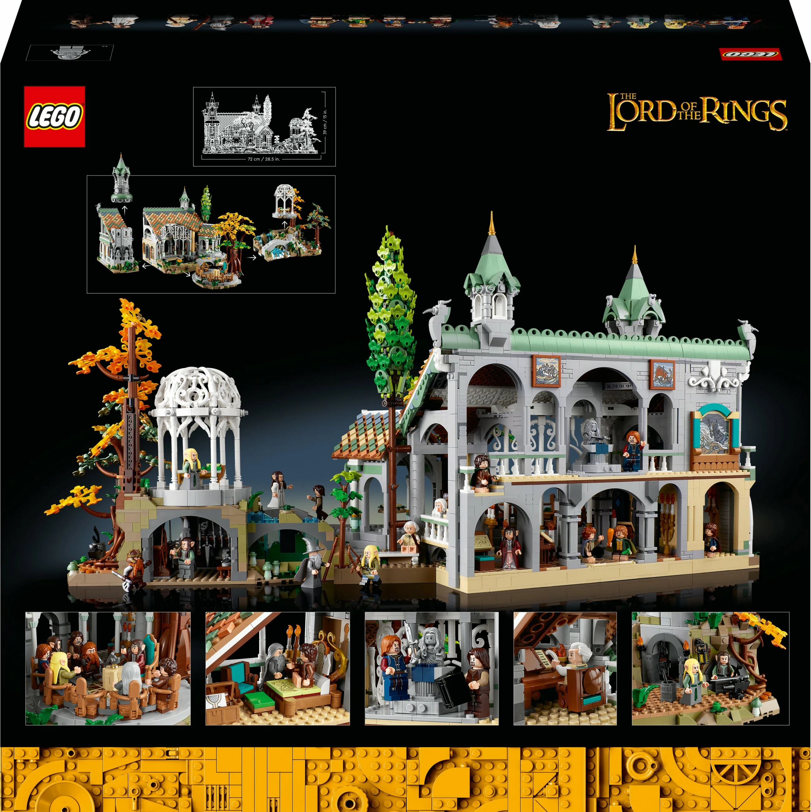 Set za sestavljanje Rivendell, The Lord of the Rings, 6.167 kosov, večbarven