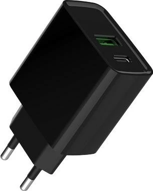 Napajalnik 20W, USB QC3.0 in Type-C, črn Gembird