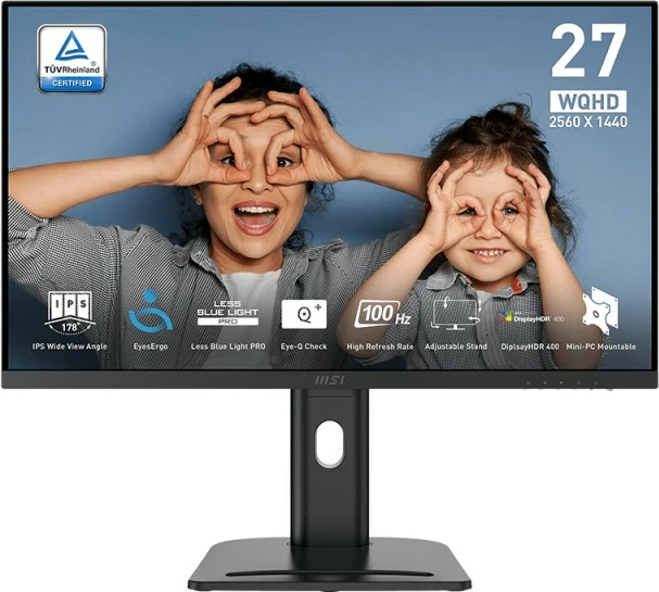 Monitor 27" IPS WQHD, 100 Hz, črn - MSI PRO MP273QPDE E2