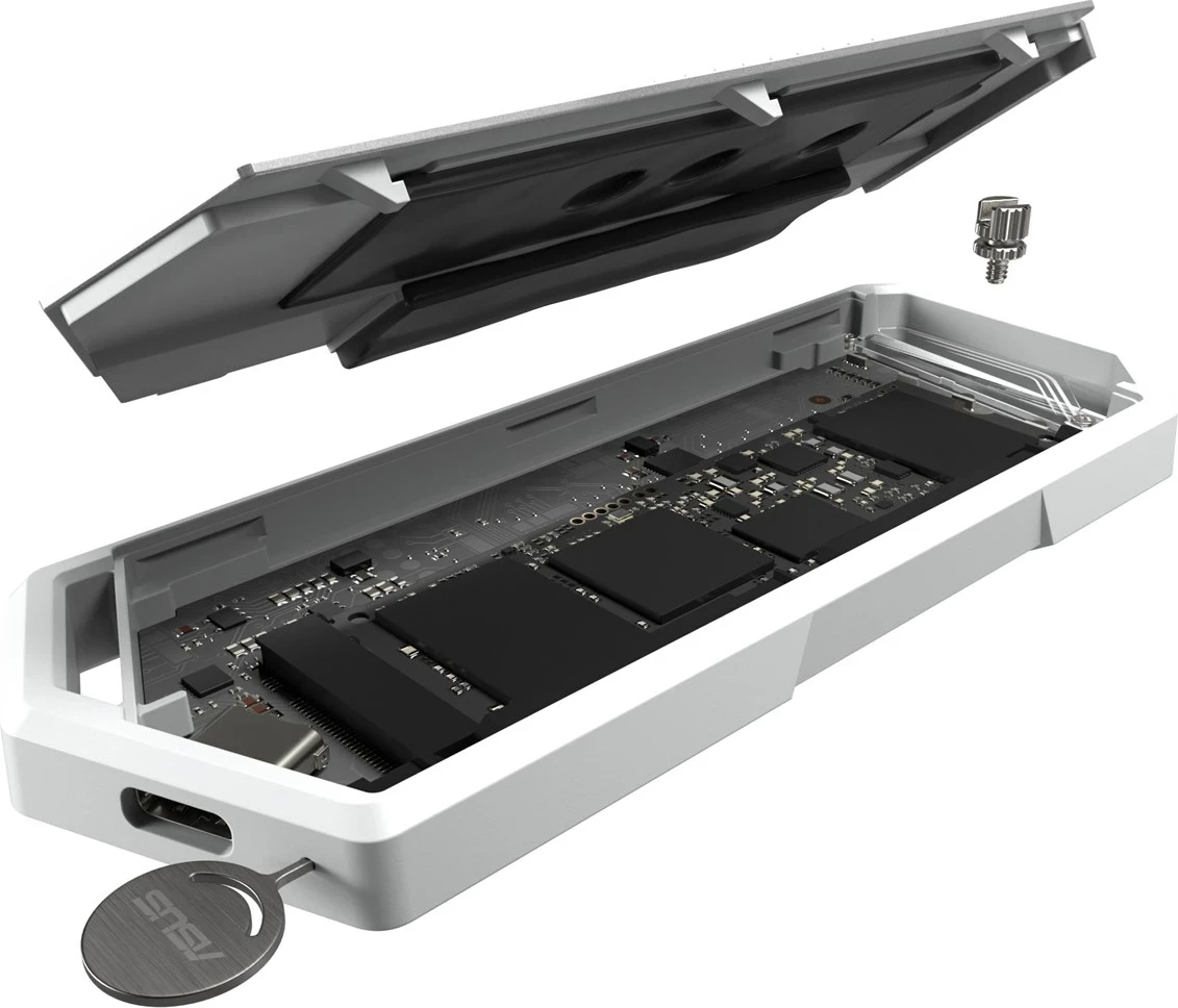 Ohišje za SSD ASUS ROG Strix Arion White Edition, belo