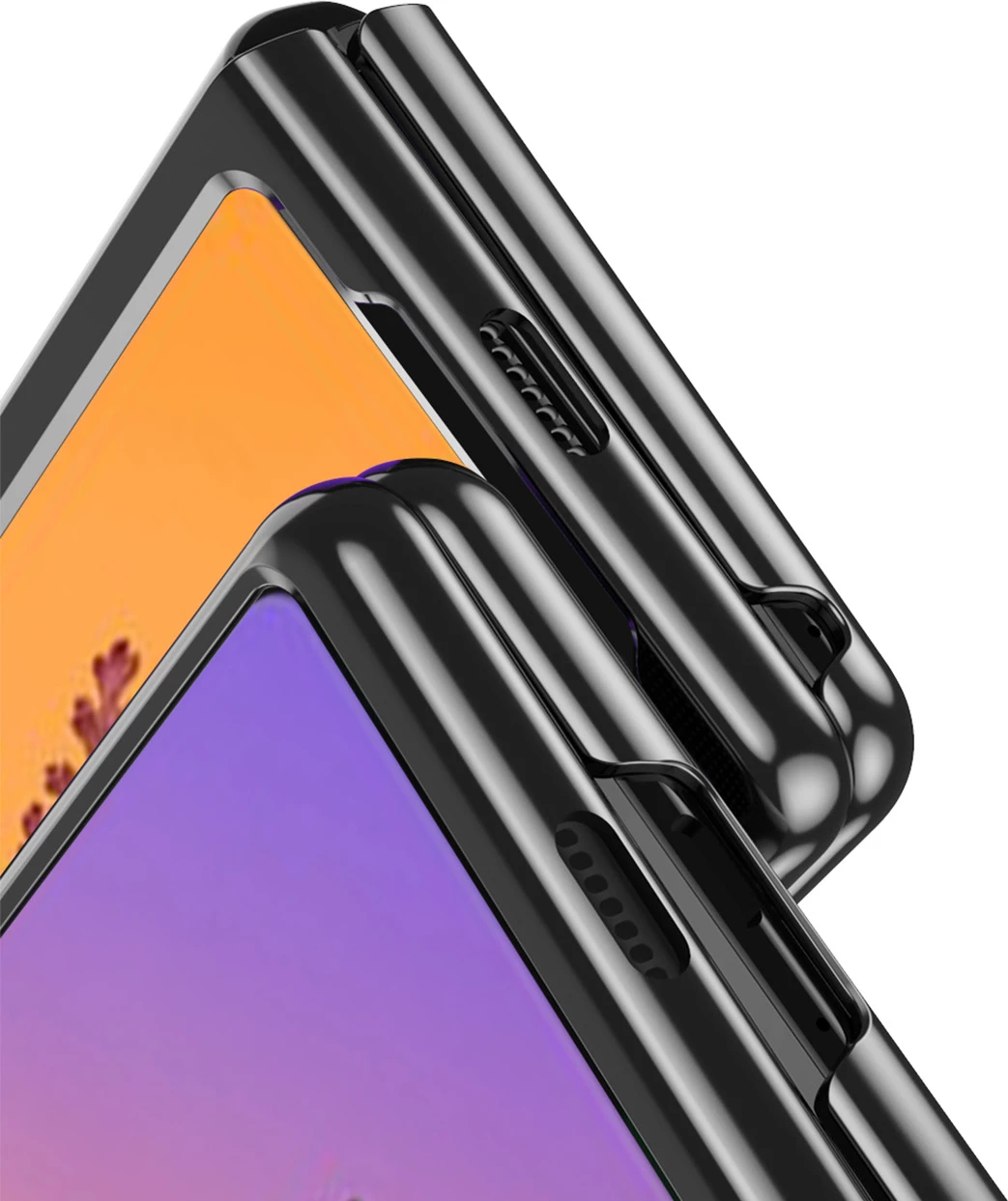 Zaščitna prevleka Hurtel Plating Case za Samsung Galaxy Z Fold 4, PC, kovinska okvirna, rožnata