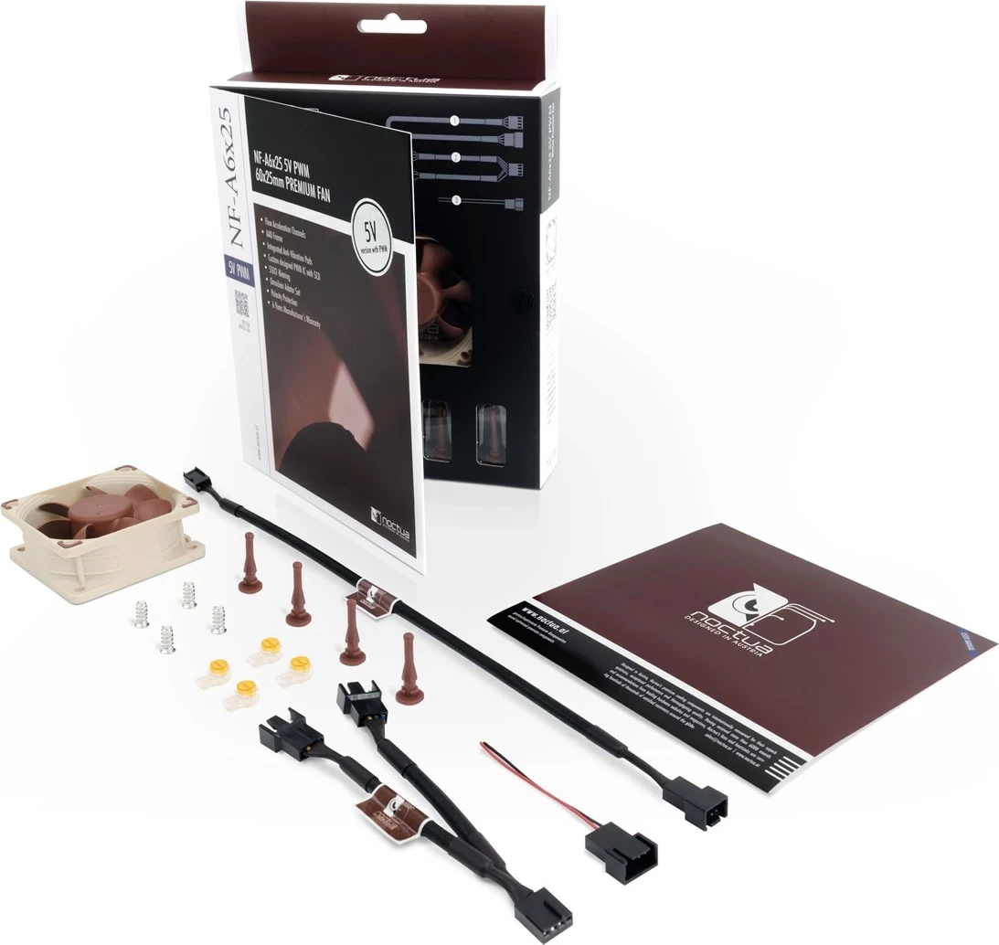 Ventilator za ohišje Noctua NF-A6x25 5V PWM, 6 cm, bež