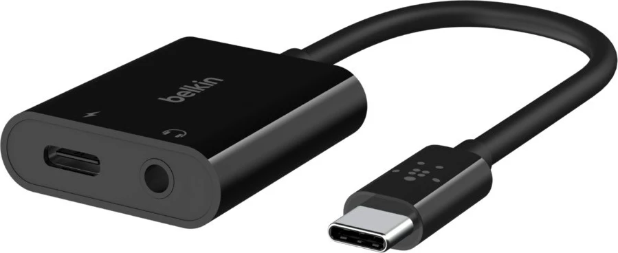 Adapter USB-C, 2 vrata, Power Delivery 60W, Belkin NPA004BTBK, črn