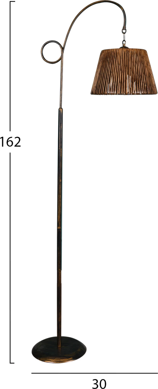 Kovinska talna svetilka rjave barve FH7487 30x162 cm
