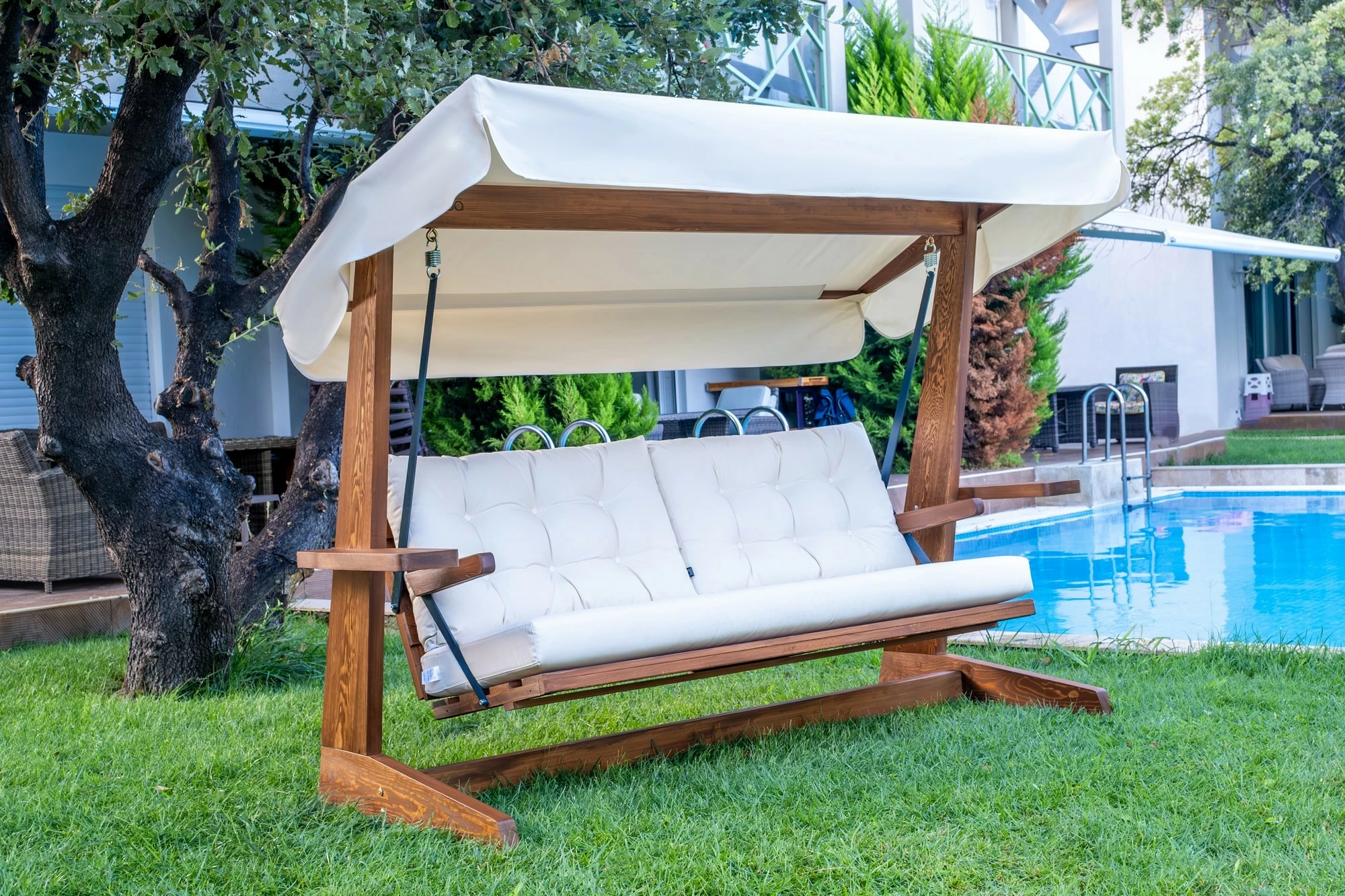 Trojni vrtni gugalnik, bež, Skye Decor Viva 2400