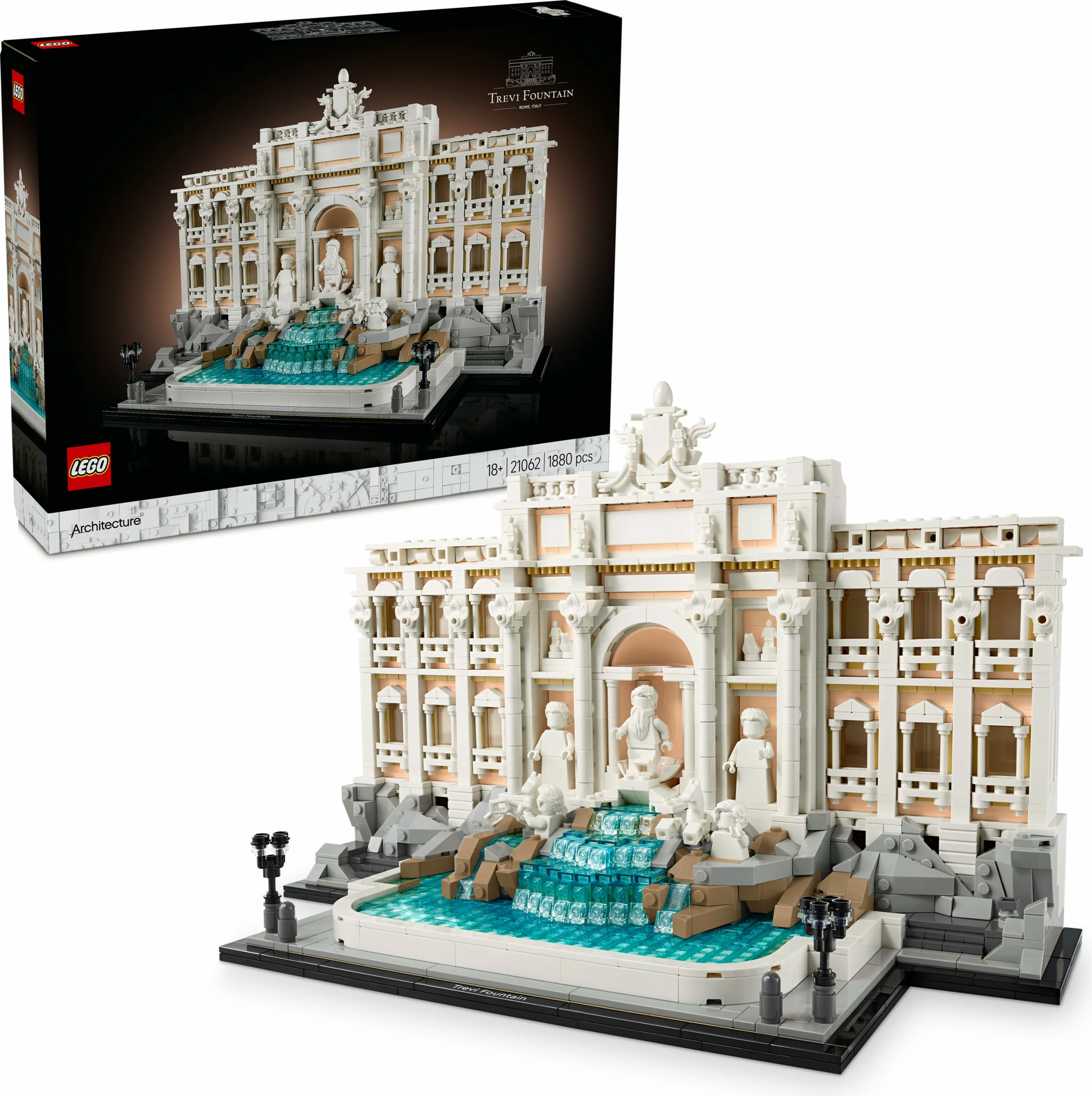 Model Fontana di Trevi, LEGO Architecture, 1880 delov, plastika, večbarven