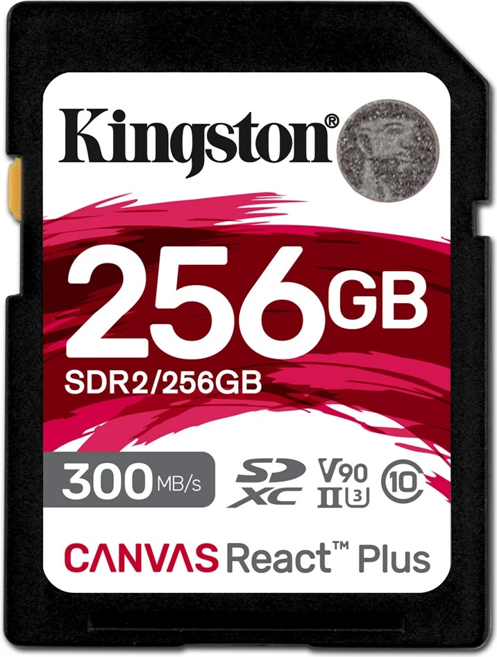 Spominska kartica Canvas React Plus Kingston 256GB SDXC UHS-II, črna