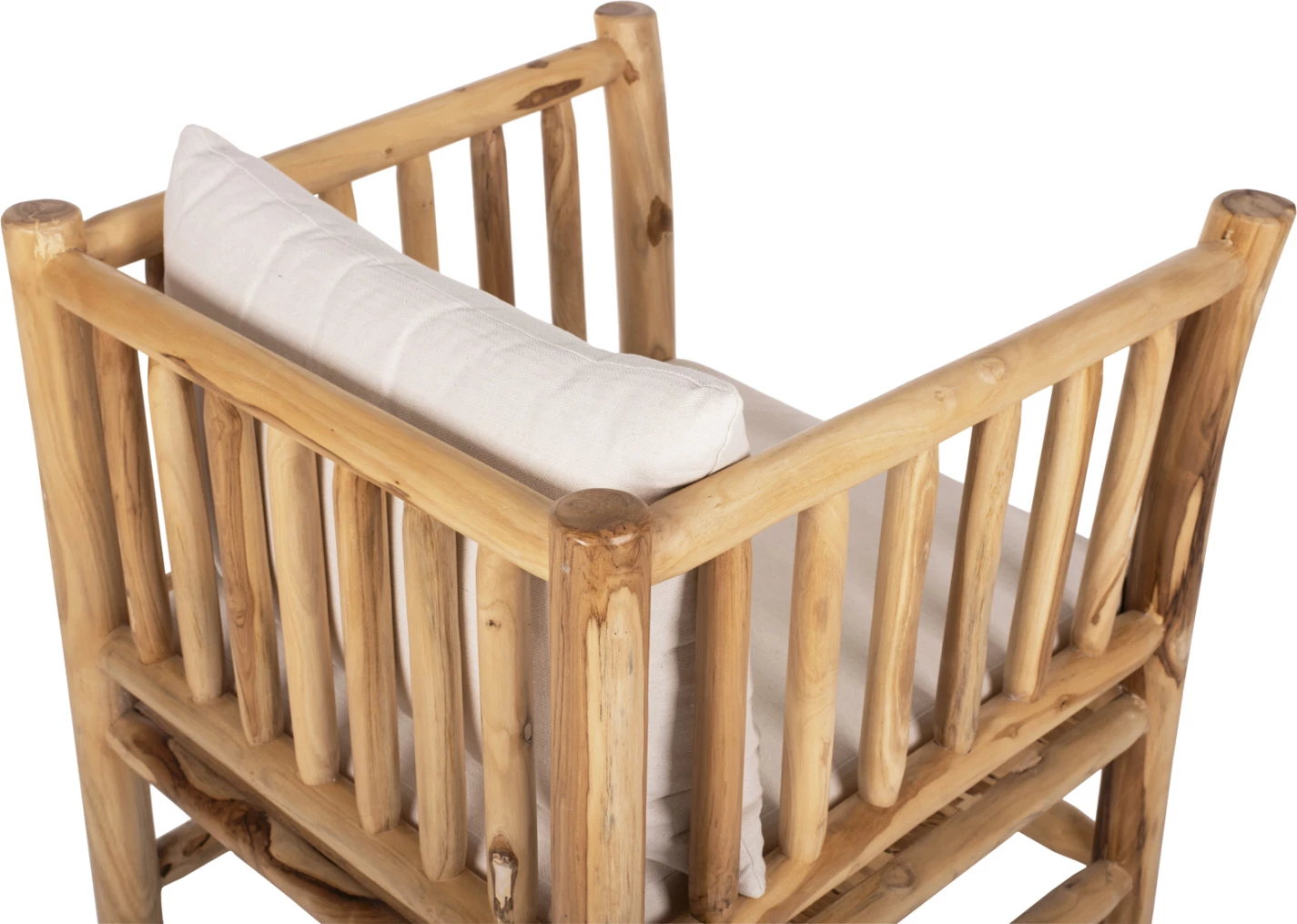 Komplet 4 kosov FH9340 masivni tik naravno-bela