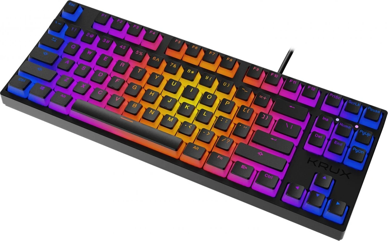 Ergonomska tipkovnica Krux Atax Pro RGB, črna