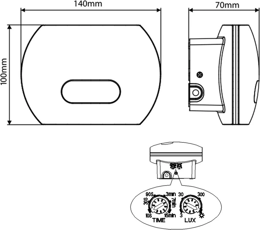 Stenska LED svetilka Maclean MCE366, 20 W 1600 lm IP65 4000K, siva