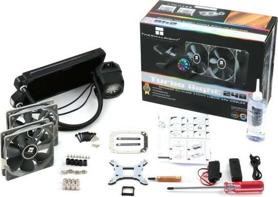 Tekočinski hladilnik All-in-one Thermalright Turbo Right 240C, 2x12 cm, črn