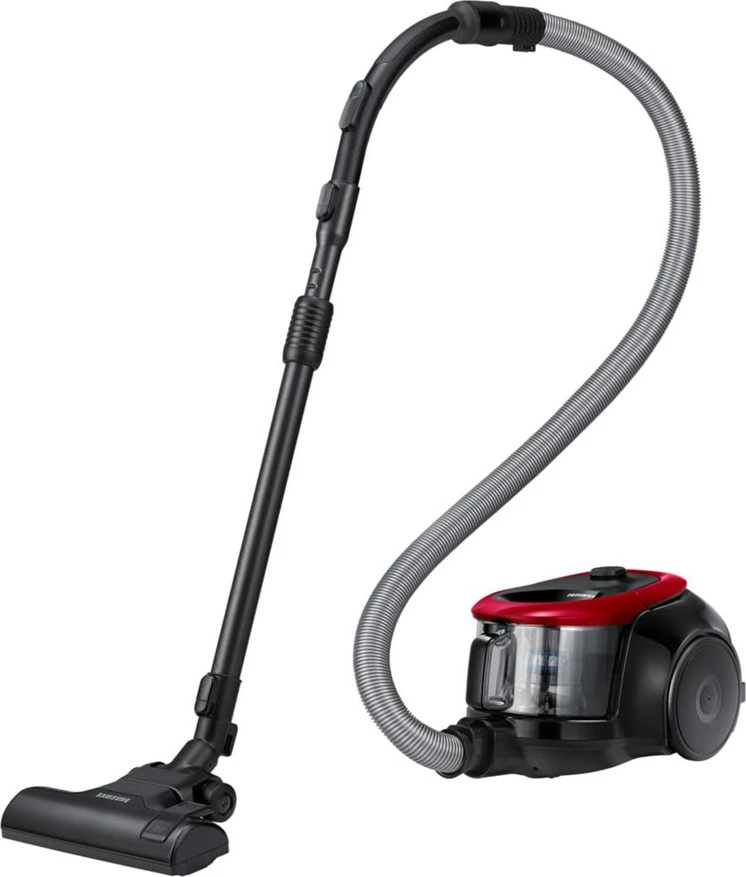 Cilindrični sesalnik Samsung VC07M2110SR/GE, 1,5 L, 700 W, brez vrečke, črno-rdeč