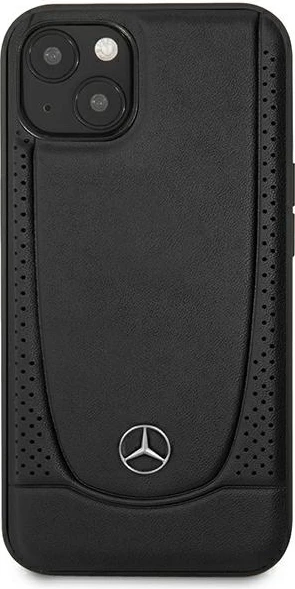 Ovitek za telefon iPhone 15 Plus 6,7", Urban Line eko‑usnje, črn — Mercedes MEHCP15MARMBK