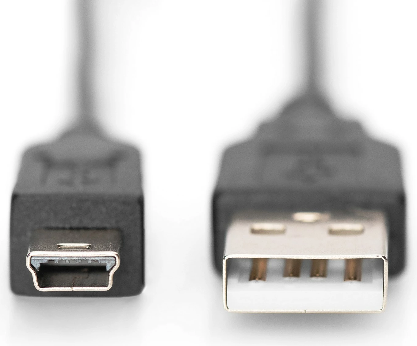 Kabel USB 2.0, Digitus, 1 m, USB A na mini-USB B, črn