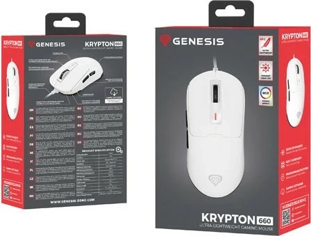 Gaming miš Genesis Krypton 660 RGB, bela