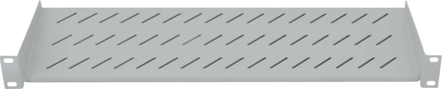 Polica za montažo v ohišje 19-palčno Intellinet 712200, 1U 150 mm, z dvema montažnima točkama, perforirana, siva