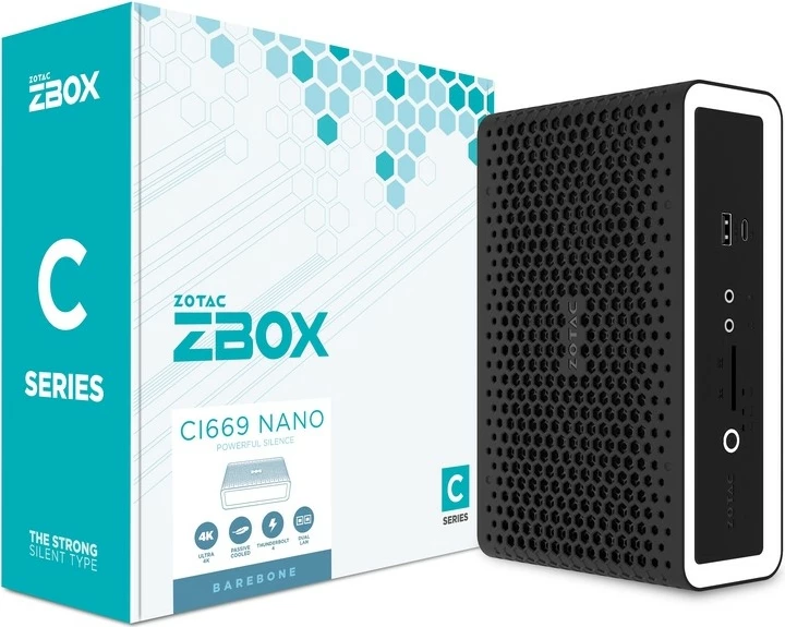Mini računalnik Zotac ZBOX CI669 Nano, Intel Core i7-1355U, 2x DDR5 SODIMM, Dual LAN, WiFi 6, Bluetooth 5.2