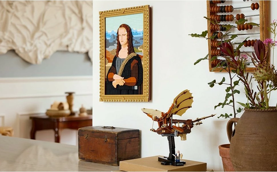 Model zgodovinske leteče naprave Leonardo da Vinci, LEGO set, 493 delov, večbarven