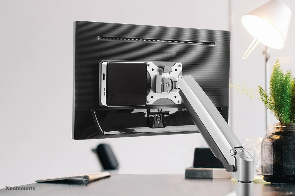 Nosilec za mini PC/Thin Client, Neomounts THINCLIENT-01, univerzalen, za monitor, do 3 kg, VESA 75x75/100x100, črn