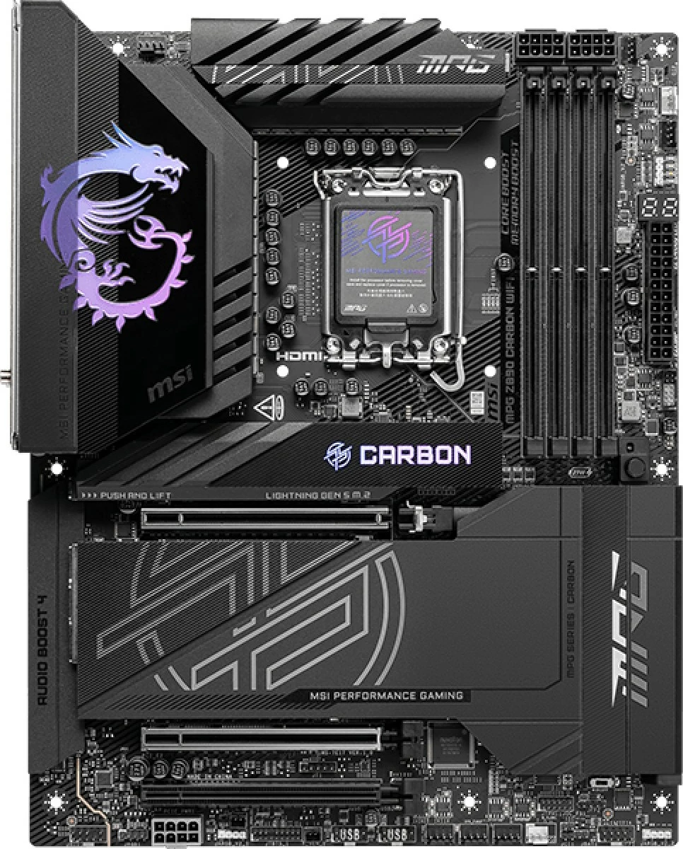 Matična plošča MSI MPG Z890 CARBON WIFI, Intel, LGA 1851, 256 GB, črna