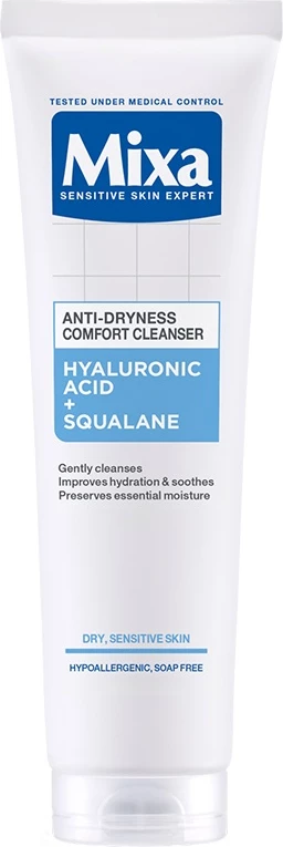 Gel za čiščenje obraza MIXA Comfort Cleanser Hyaluronic Acid + Squalane za ženske 150 ml